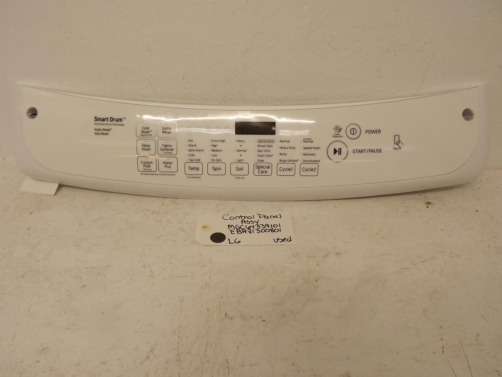 LG Washer MGC64339101 EBR81300801 Control Panel Assy Used LG Washer MGC64339101 EBR81300801 Control Panel Assy Used